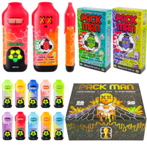 2026 world cup packman usa stock empty dual chamber disposable vape 2ml with screen 2g
