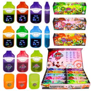 donuts v3 switch dual flavor 2ml usa stock empty fryd disposable vapes 1g+1g carts
